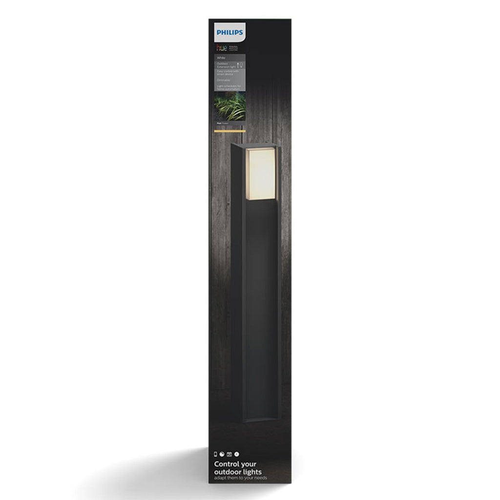 LED sti-lampe Turaco dimbar Zigbee antrasitt Philips Hue i bruk