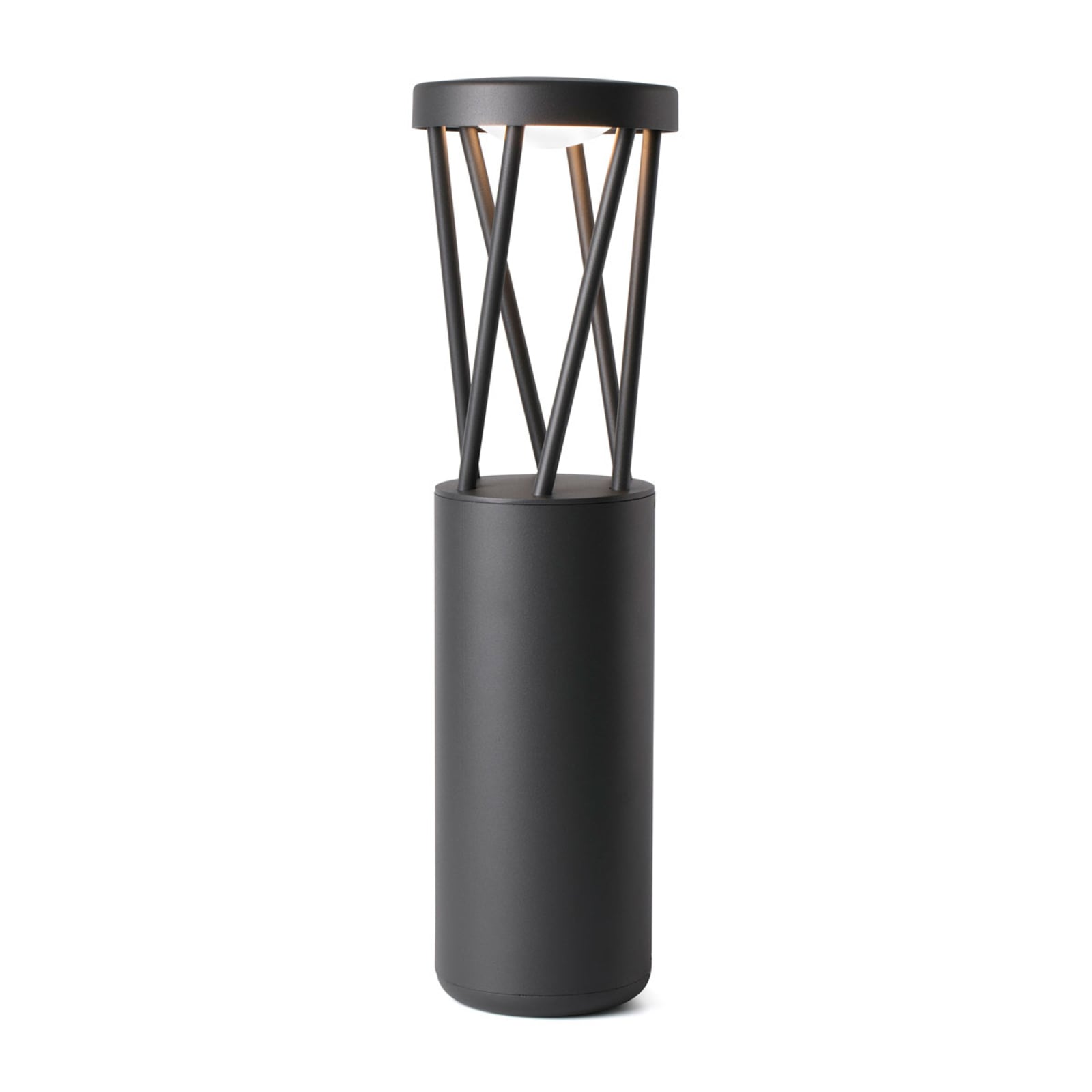 LED sti-lampe Twist aluminium antrasitt 50 cm IP65 forfra