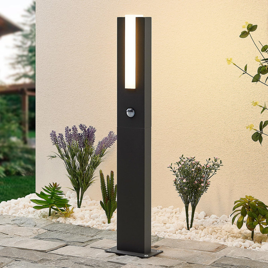 LED sti-lampe Virgalia med bevegelsessensor 65 cm grafitt forfra