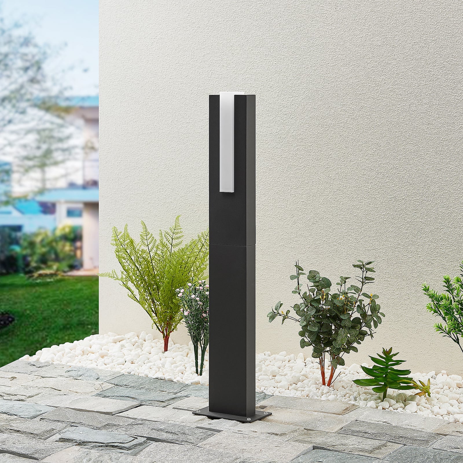LED sti-lampe Virgalia antrasitt aluminium 65 cm IP65 detalj