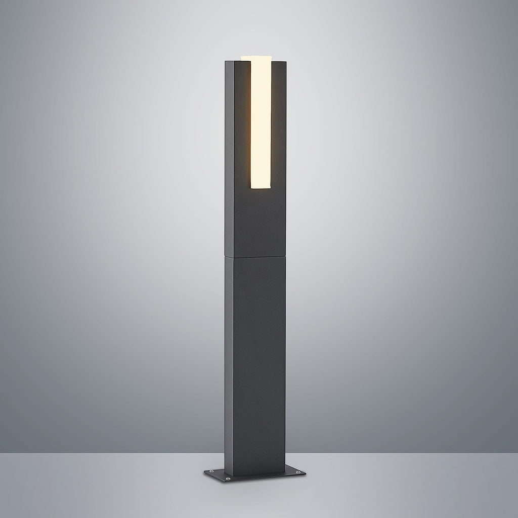 LED sti-lampe Virgalia antrasitt aluminium 65 cm IP65 montert i hage