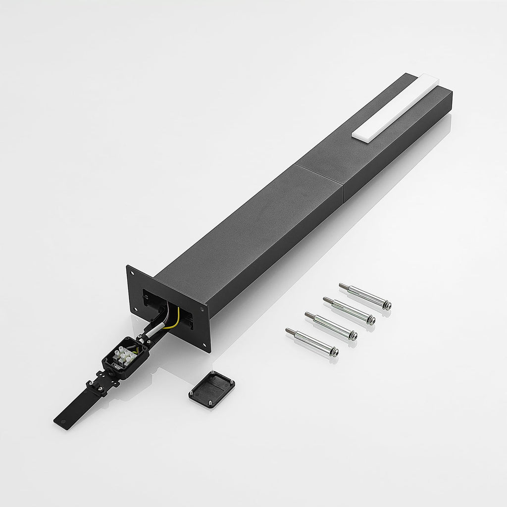 LED sti-lampe Virgalia antrasitt aluminium 65 cm IP65 i moderne uteområde