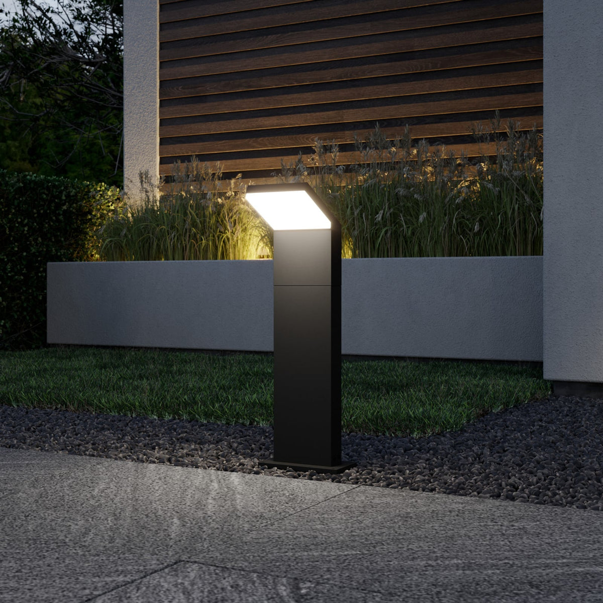 LED sti-lampe Yolena antrasitt aluminium bakside