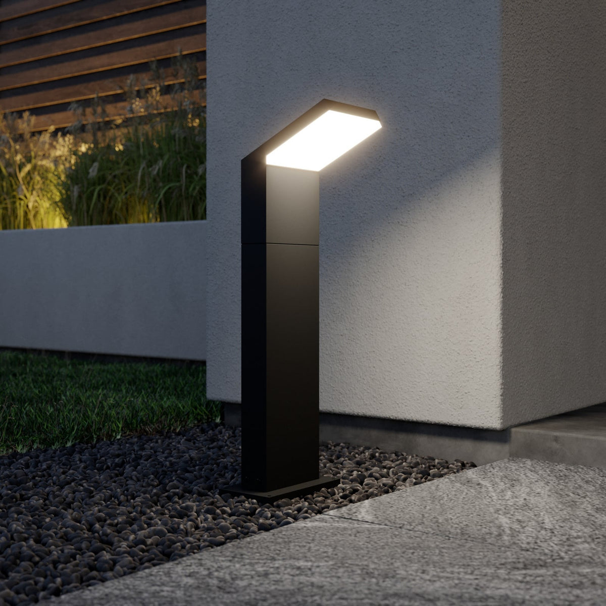 LED sti-lampe Yolena antrasitt aluminium forfra