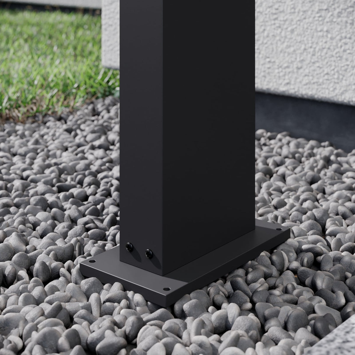 LED sti-lampe Yolena antrasitt aluminium montert i hage