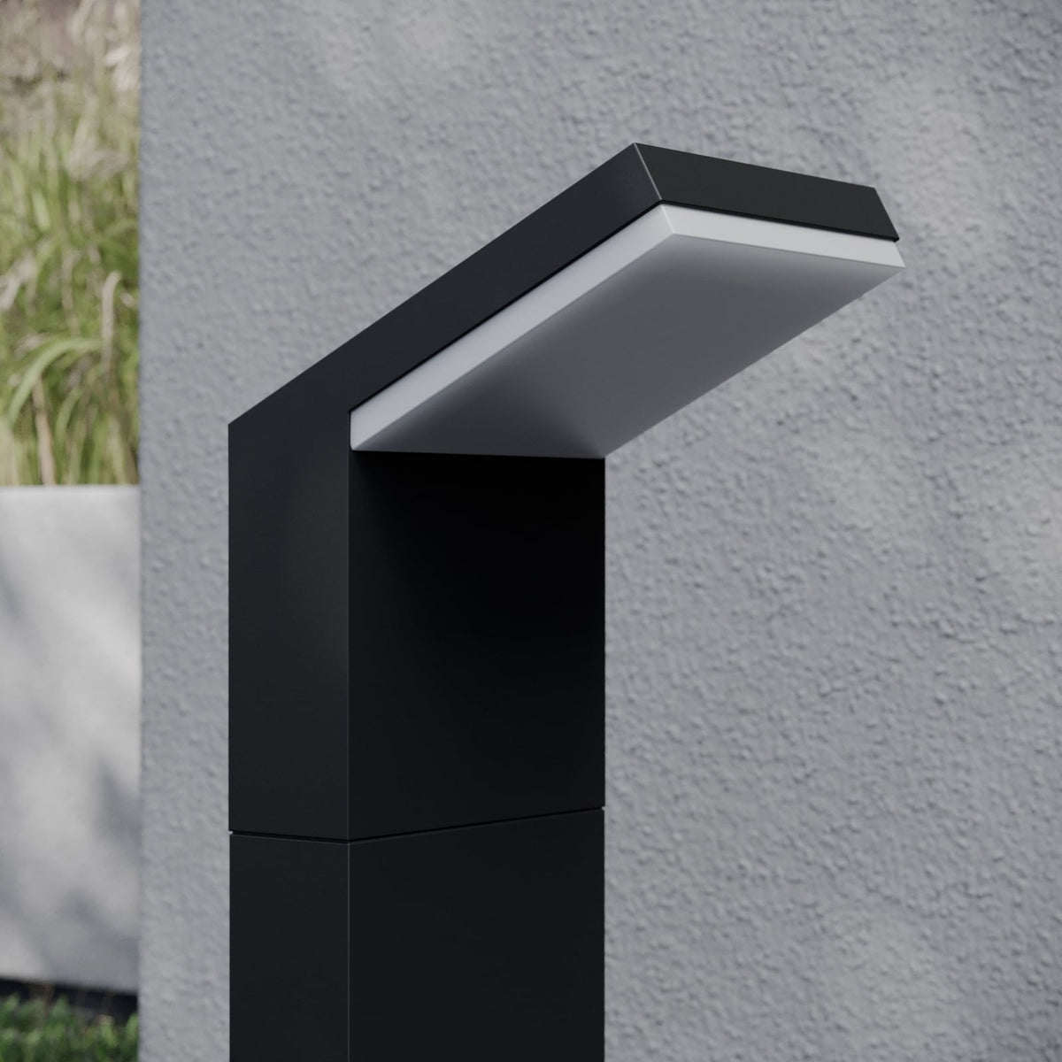 LED sti-lampe Yolena antrasitt aluminium nærbilde av materialer