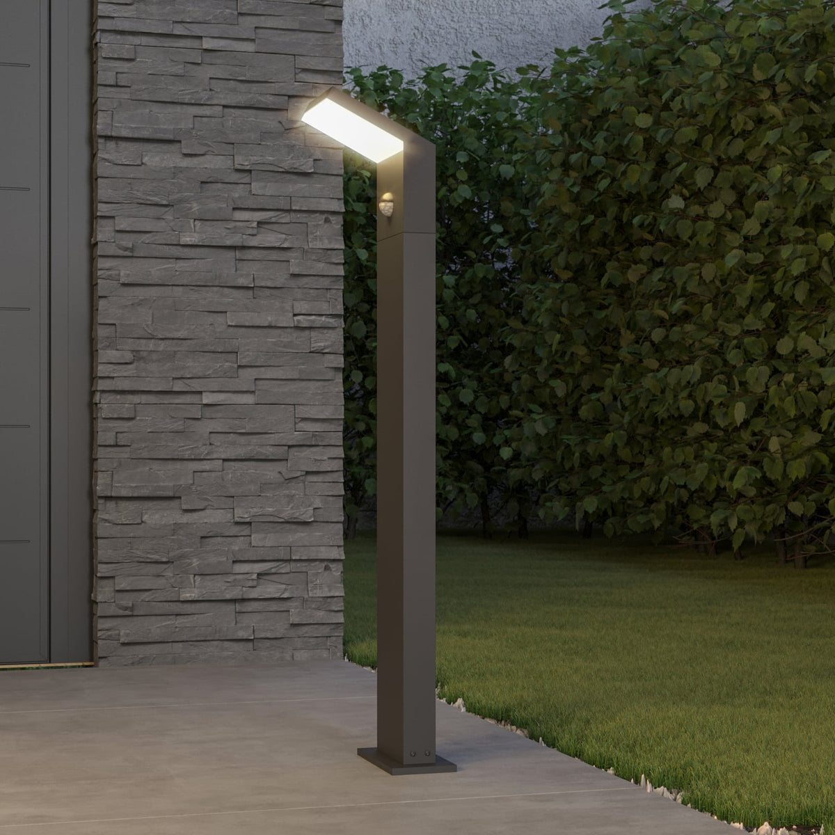 LED sti-lampe Yolena med bevegelsessensor forfra