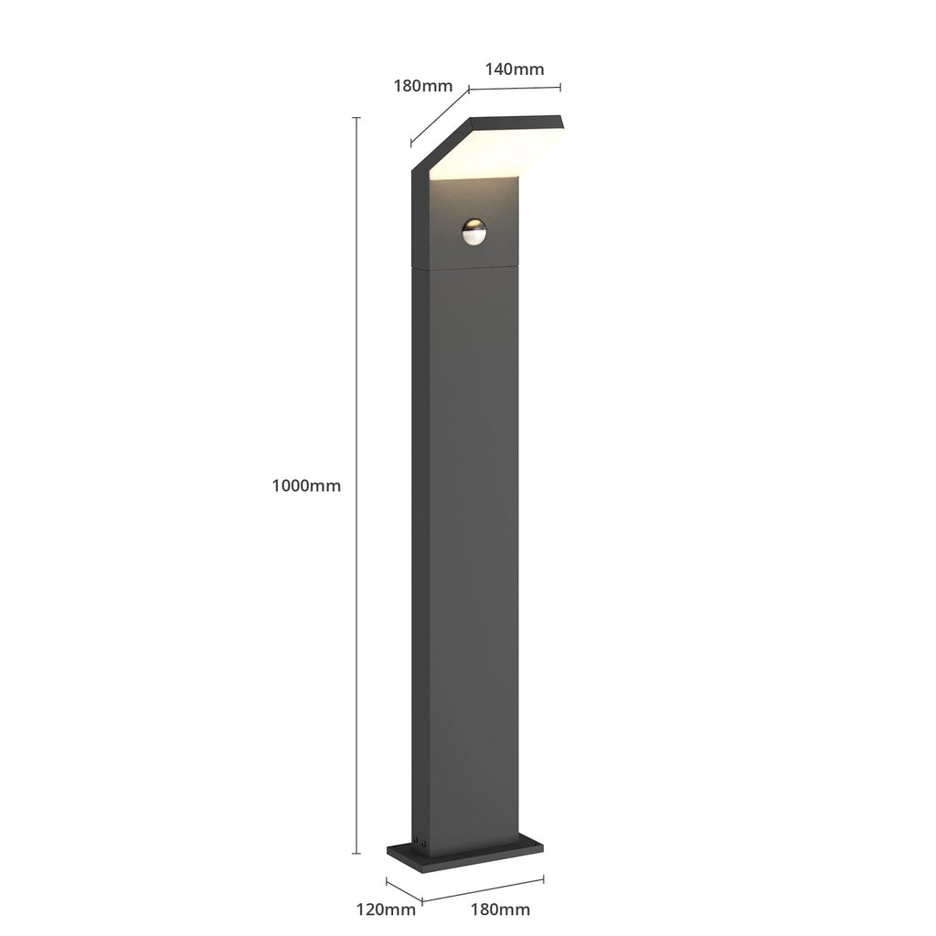 LED sti-lampe Yolena med bevegelsessensor fra siden