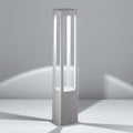 LED sti-lampe York grå aluminium 65 cm fra forfra