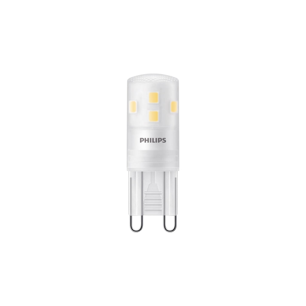 LED stiftpære G9 1,9W 2700K 220lm matt 3-pakning Philips bakside