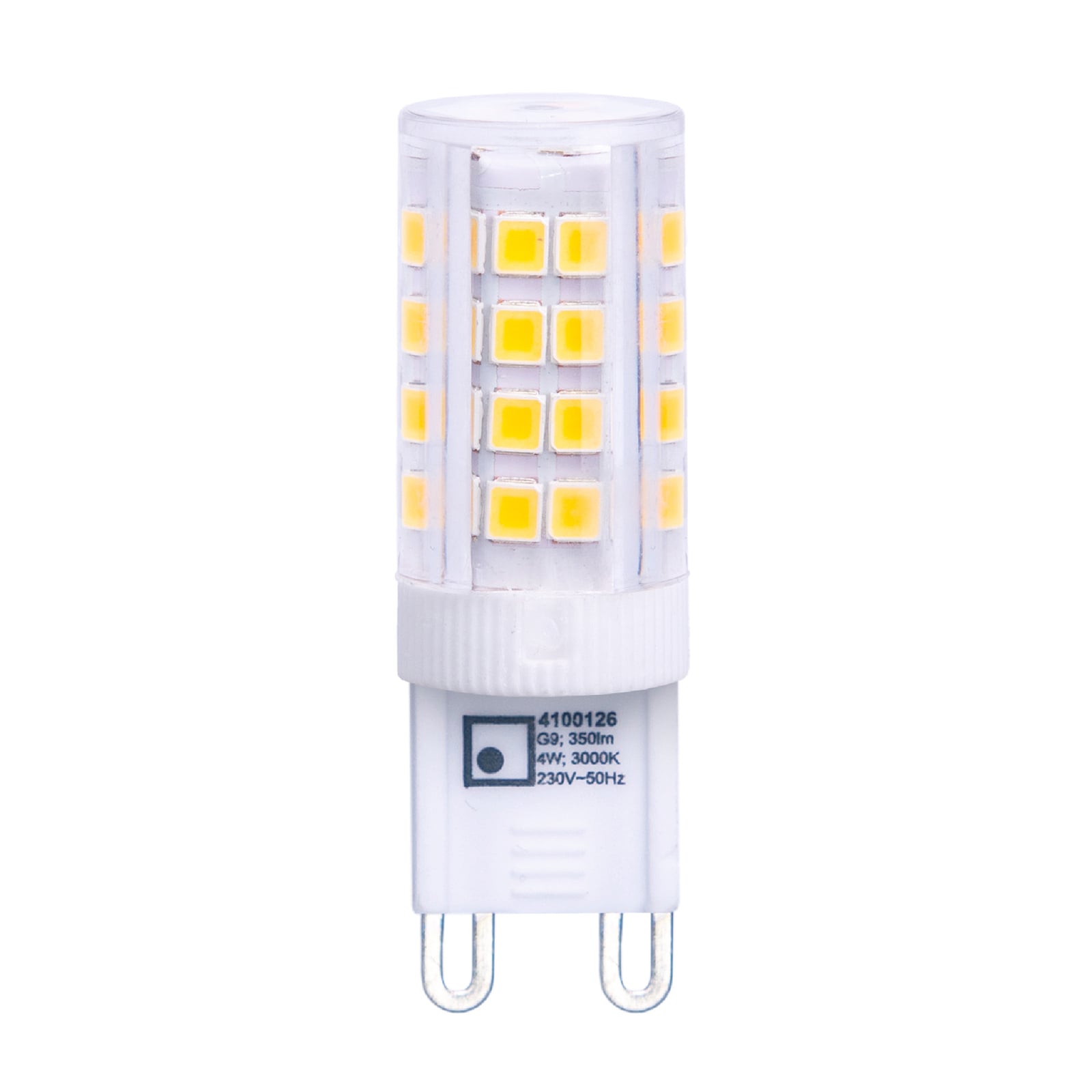 LED stiftpære G9 3,5W varmhvit 350lm klar 6-pakning detalj