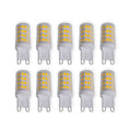 LED stiftpære G9 3W klar 3000K 10-pakning Lindby forfra
