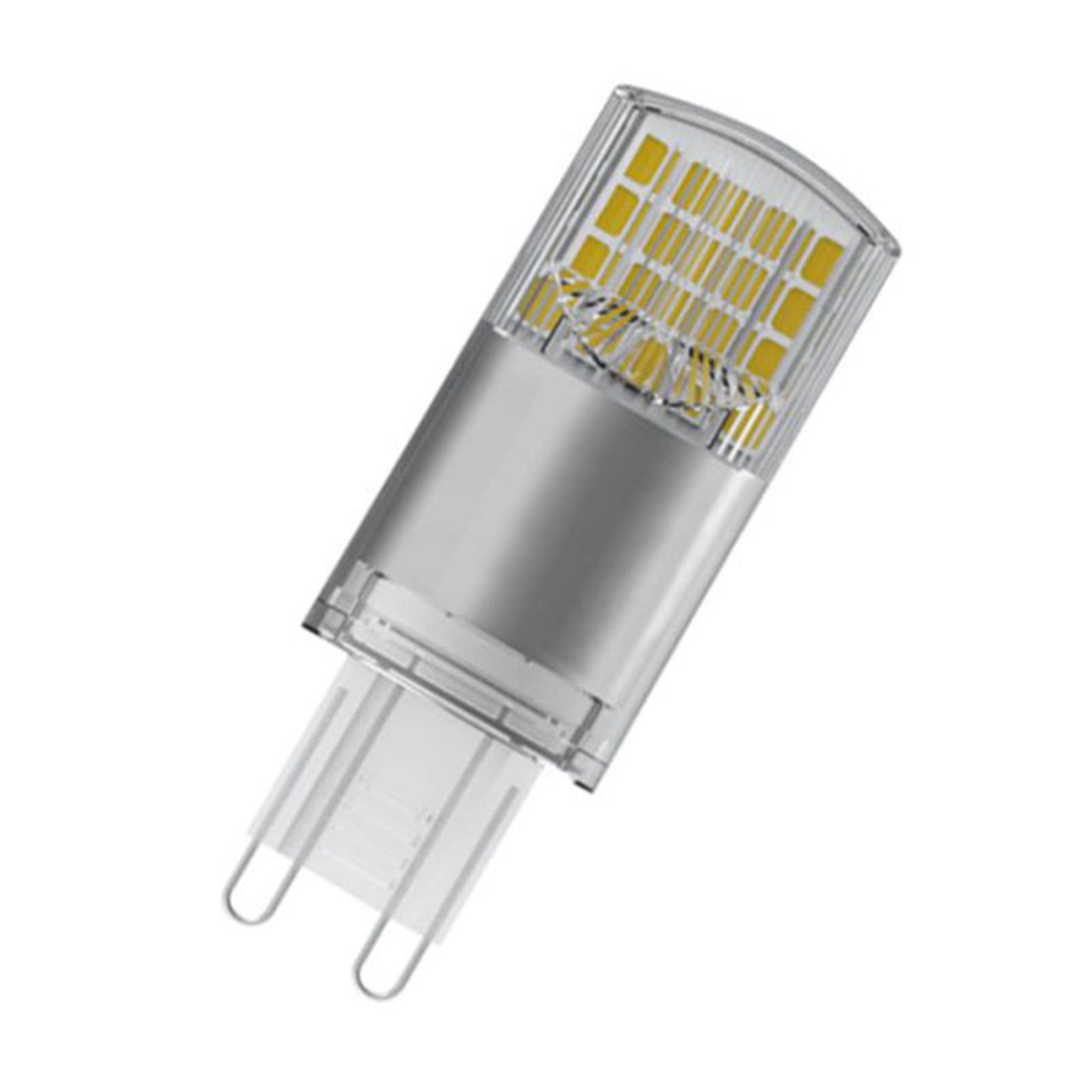 LED stiftpære G9 4,2W 2700K klar 2-pakning OSRAM forfra