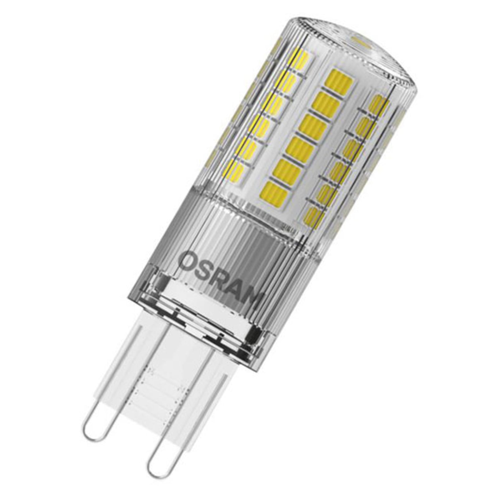 LED stiftpære G9 4,5W 4000K nøytralhvit klar - OSRAM forfra
