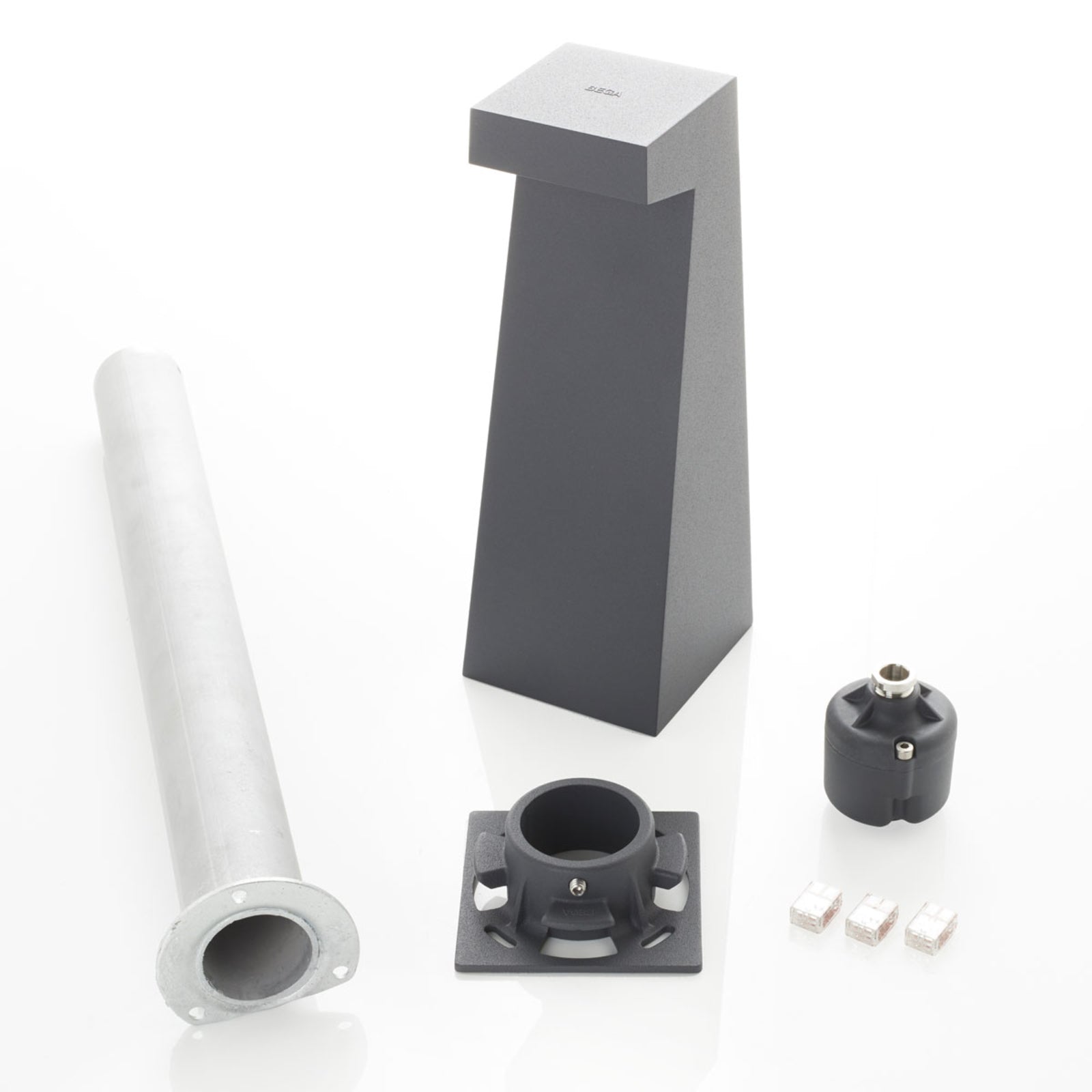 LED stolpelampe 84108 grafitt aluminium med jordfeste