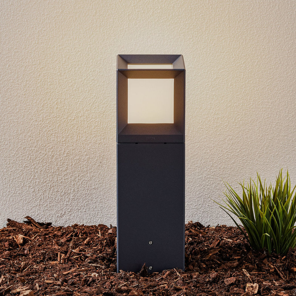 LED stolpelampe 84604 grafitt kvadratisk 40 cm forfra