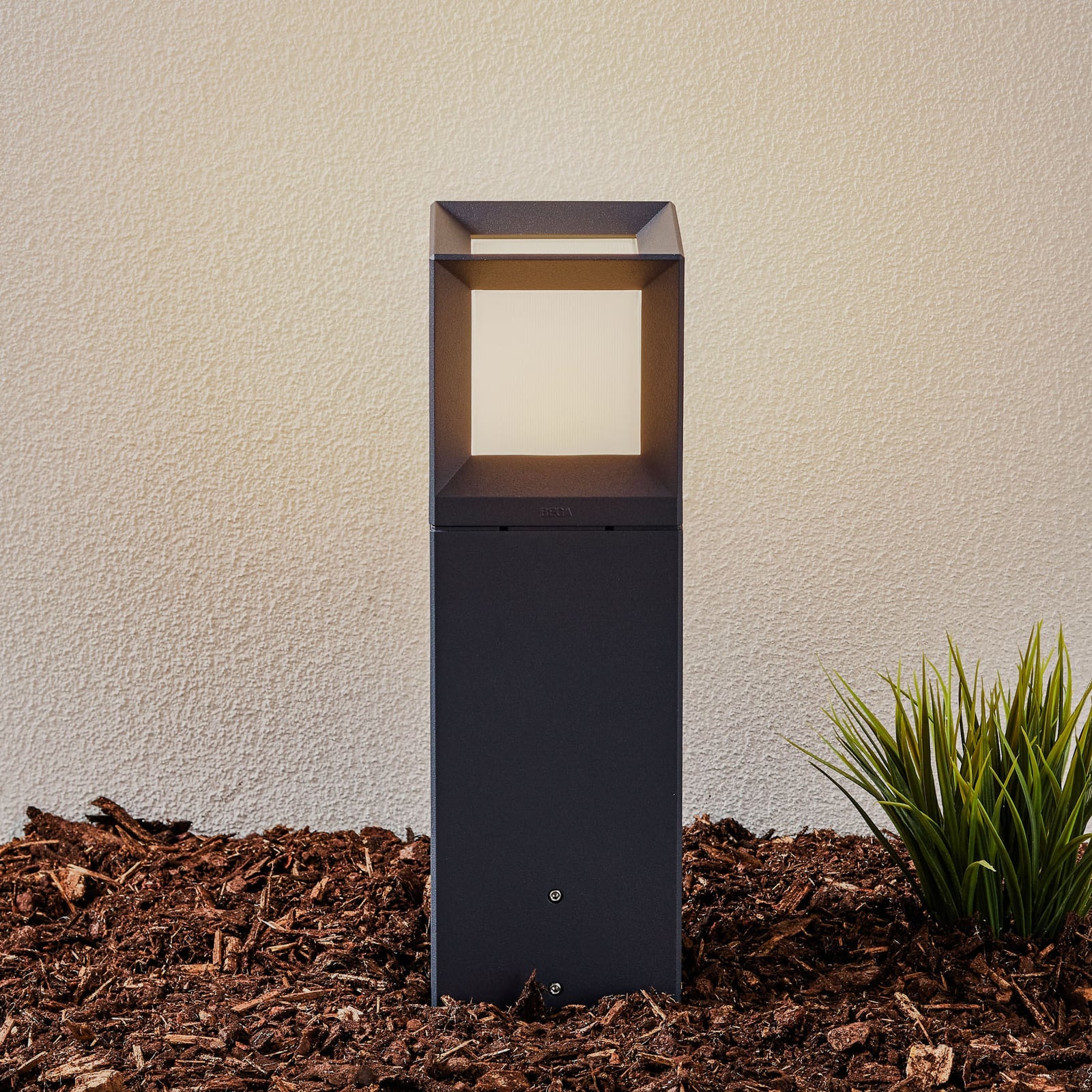LED stolpelampe 84604 grafitt kvadratisk 40 cm forfra