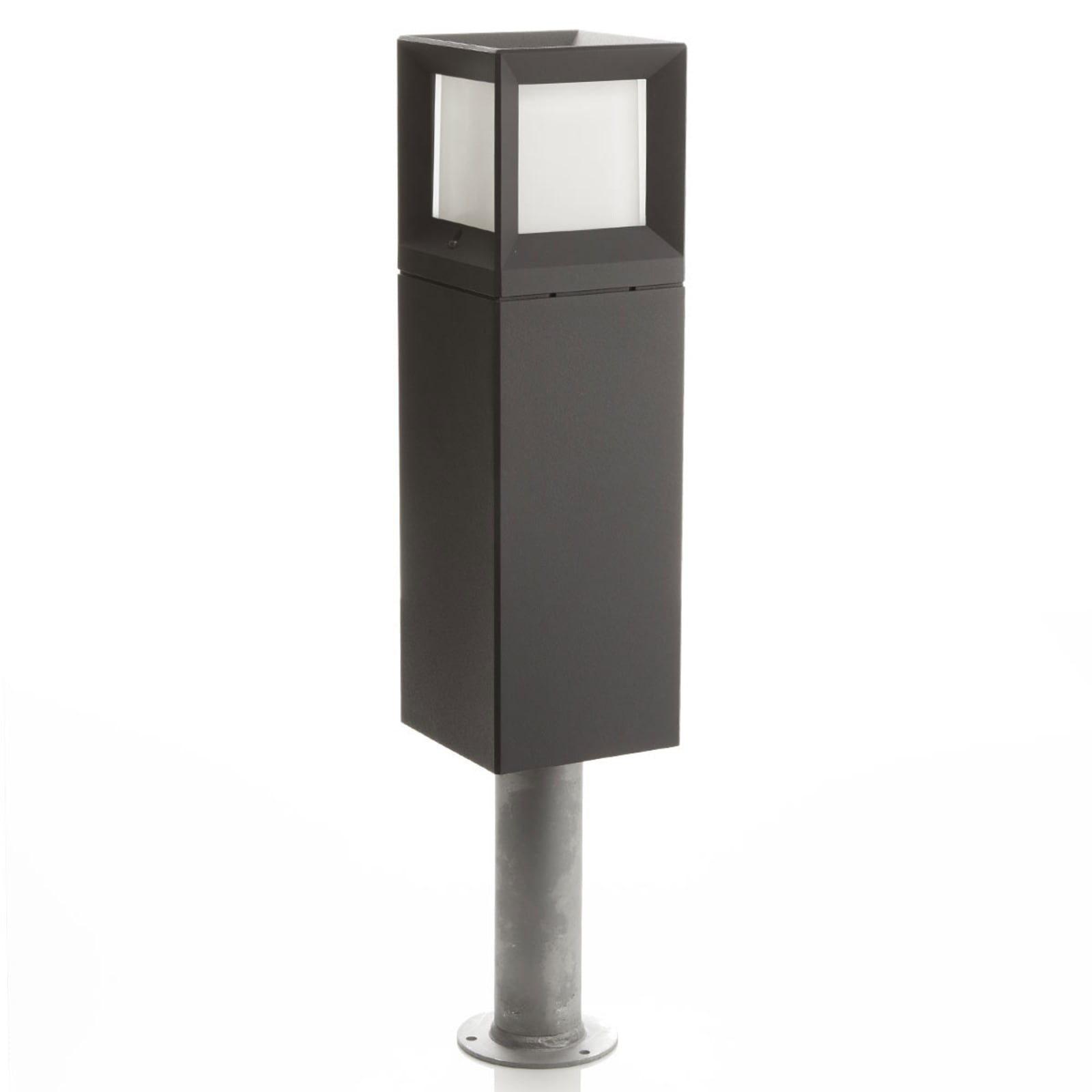 LED stolpelampe 84604 grafitt kvadratisk 40 cm montert