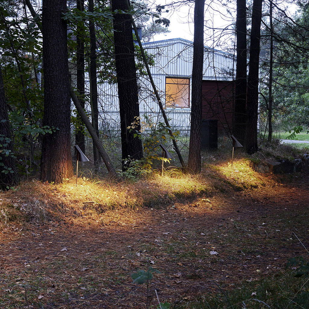 LED stolpelampe AJ Garden svart 50 cm IP65 med fotplate