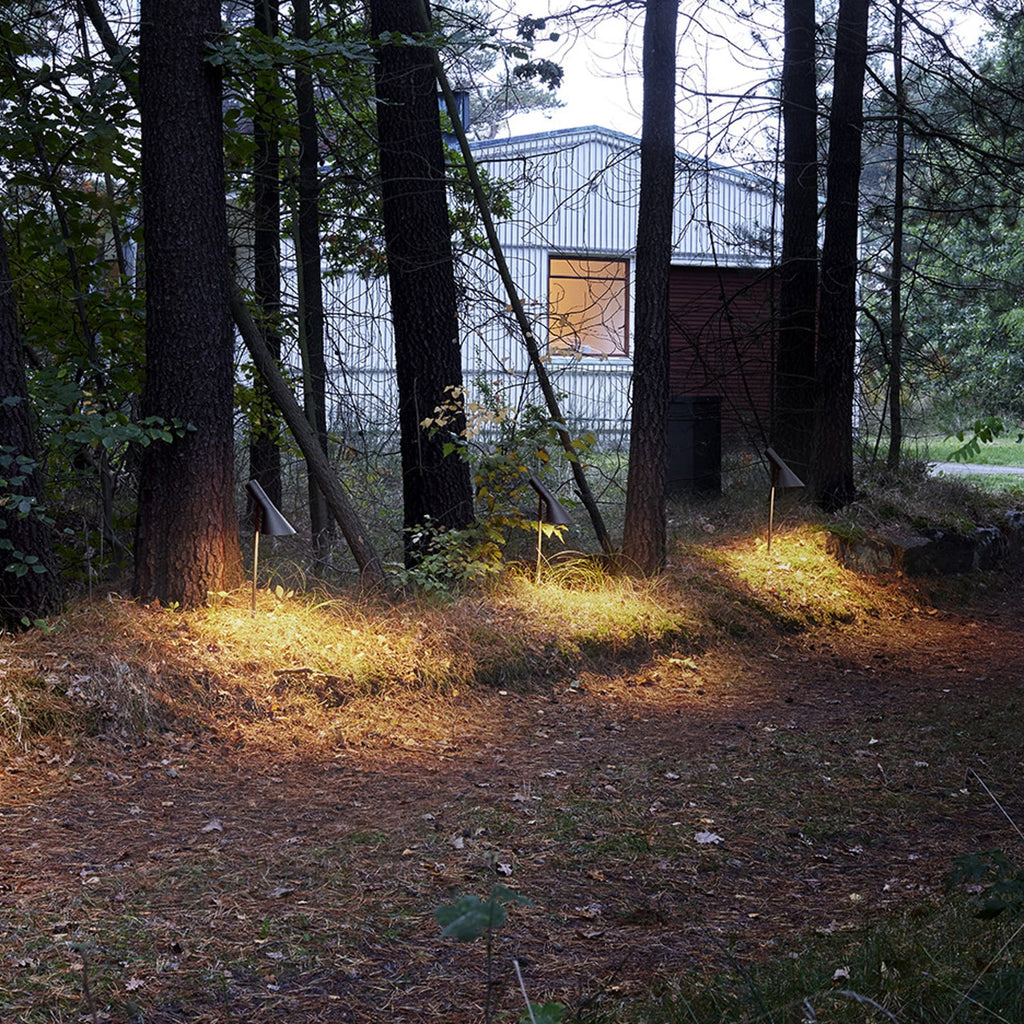 LED stolpelampe AJ Garden svart 50 cm IP65 med fotplate