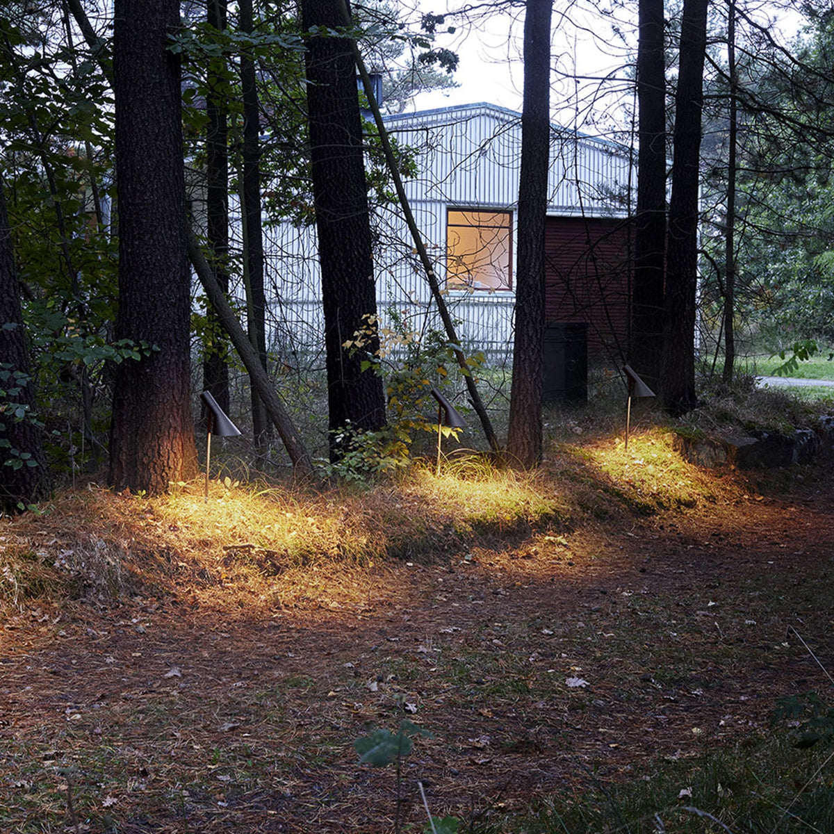 LED stolpelampe AJ Garden svart 50 cm IP65 med fotplate