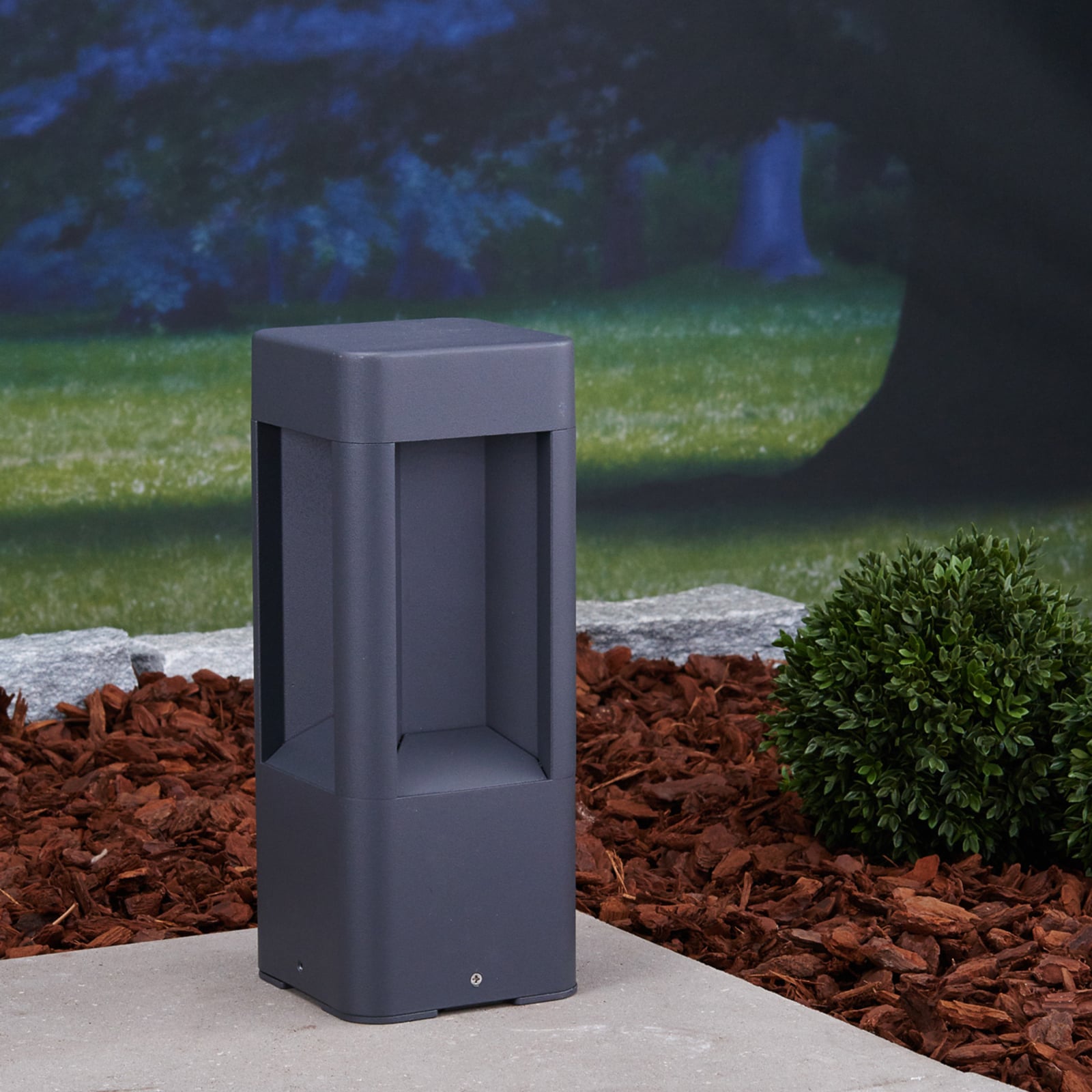 LED stolpelampe Annika antrasitt aluminium 30 cm IP54 nærbilde