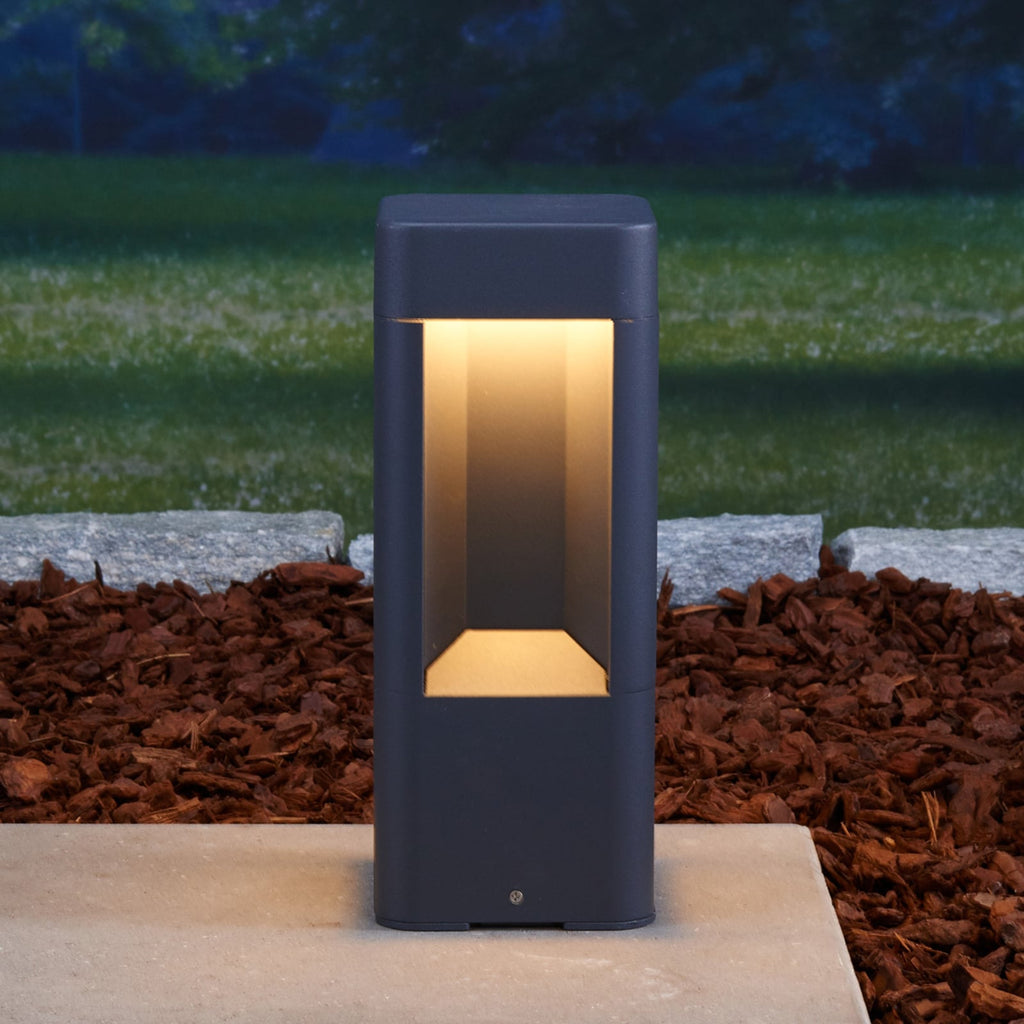 LED stolpelampe Annika antrasitt aluminium 30 cm IP54 sideprofil