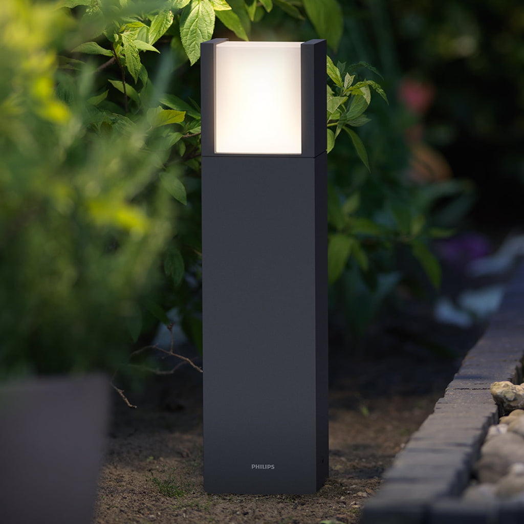 LED stolpelampe Arbour antrasitt 40 cm 2700K IP44 forfra
