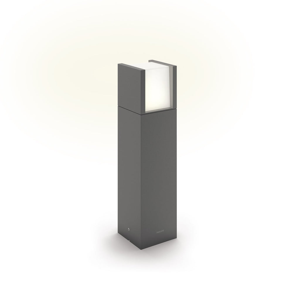 Montert LED stolpelampe Arbour antrasitt aluminium 40 cm IP44 i uterom