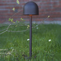 LED stolpelampe Boleto rustfarget aluminium forfra