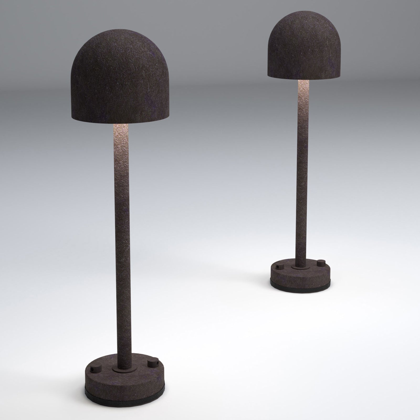 LED stolpelampe Boleto rustfarget lampefot