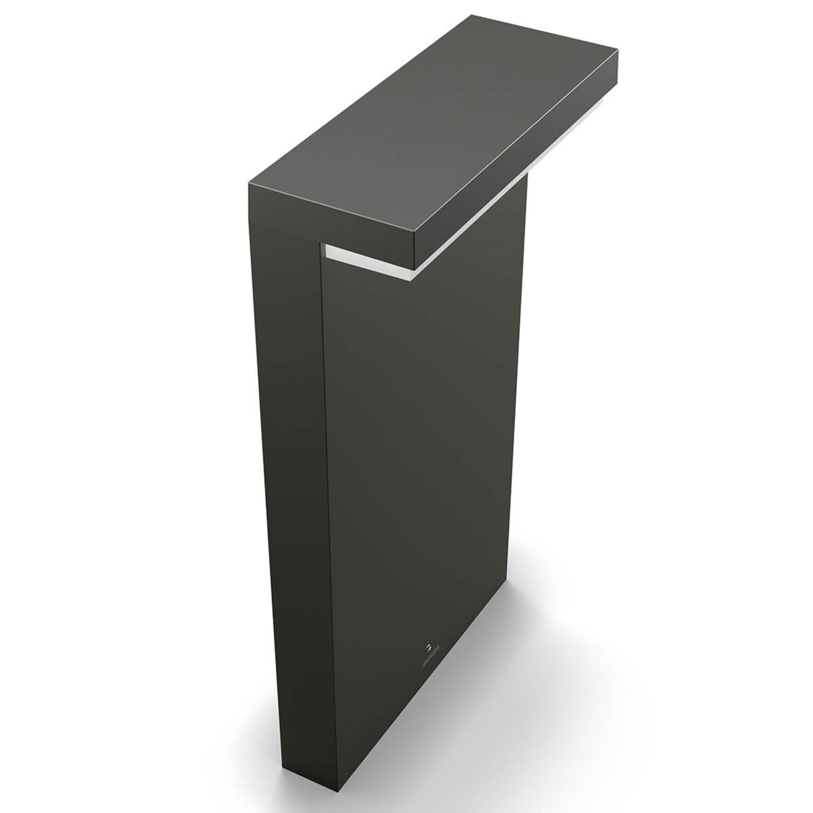 LED stolpelampe Bustan antrasitt aluminium IP44 2700K nærbilde av lyskilde