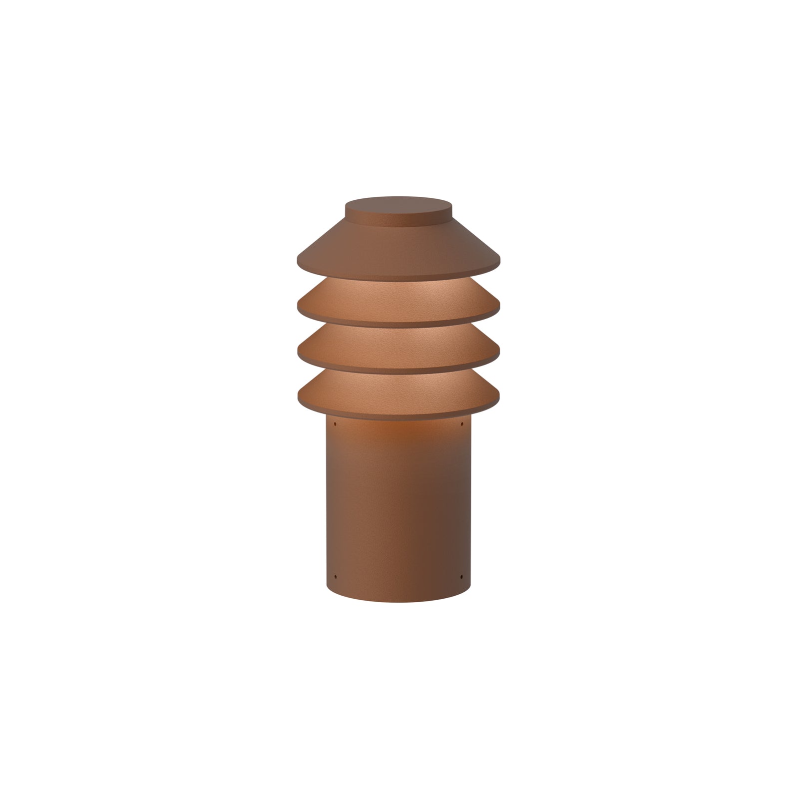 LED stolpelampe Bysted Garden corten Ø13 cm IP65 detalj