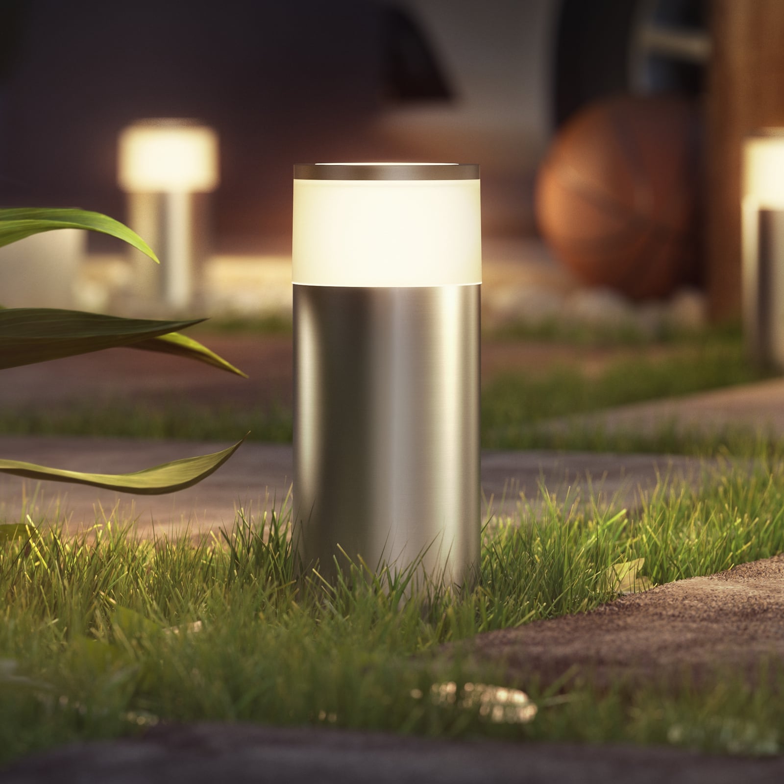 LED stolpelampe Calla utvidelse 25,2 cm RGB IP44 front