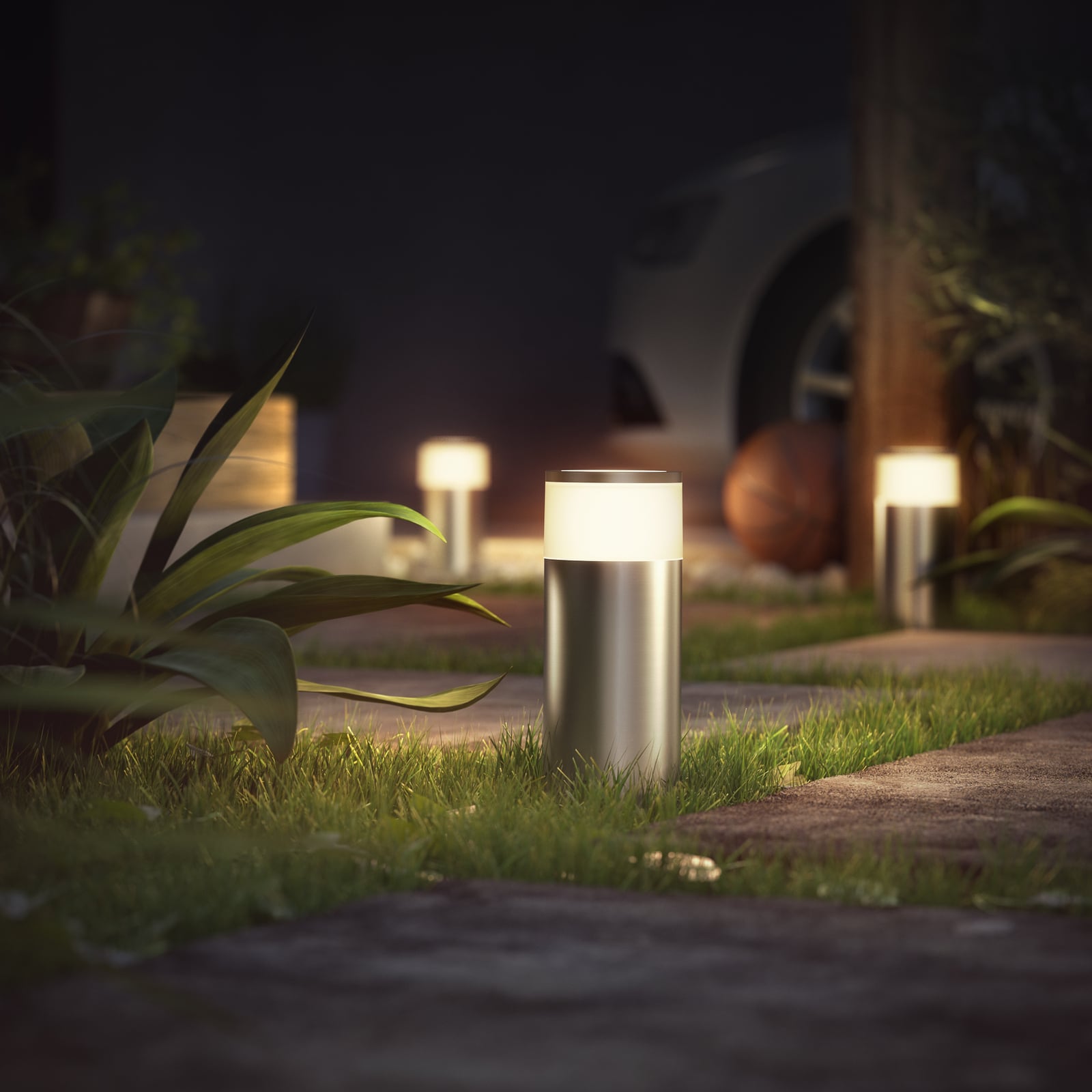 LED stolpelampe Calla utvidelse 25,2 cm RGB IP44 bakside