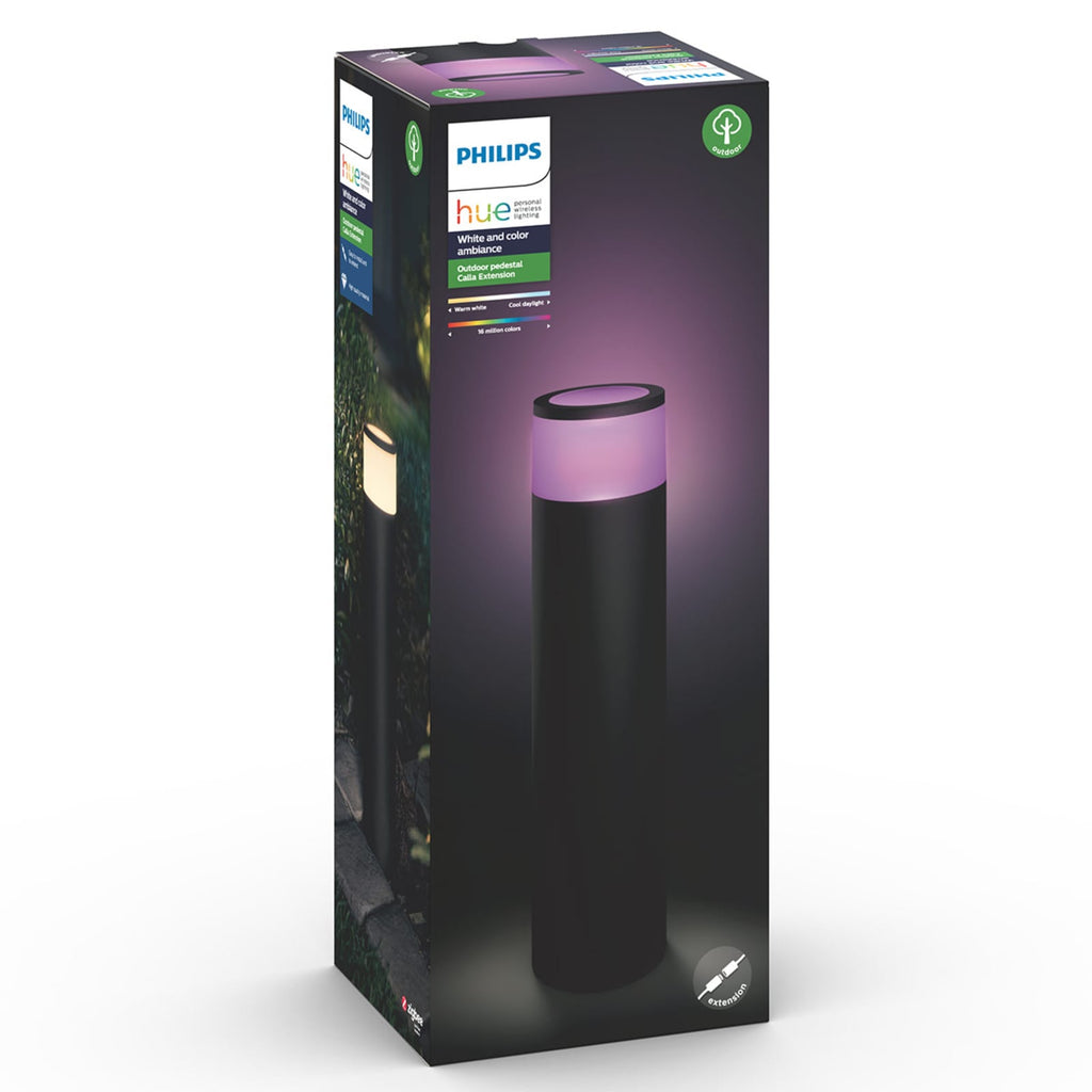 LED stolpelampe Calla utvidelse 40 cm RGB IP65 Philips Hue med forlengelseskabel