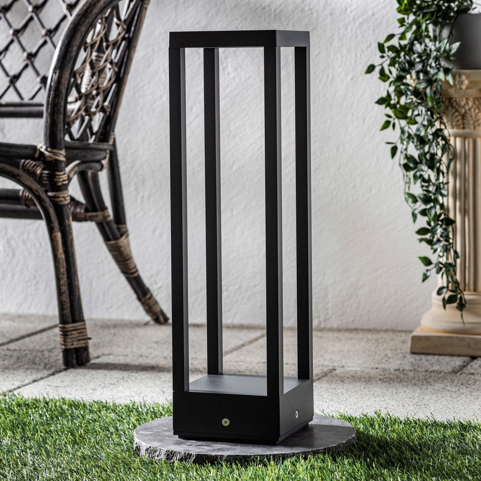 LED stolpelampe Carlota antrasitt aluminium 50 cm bakside