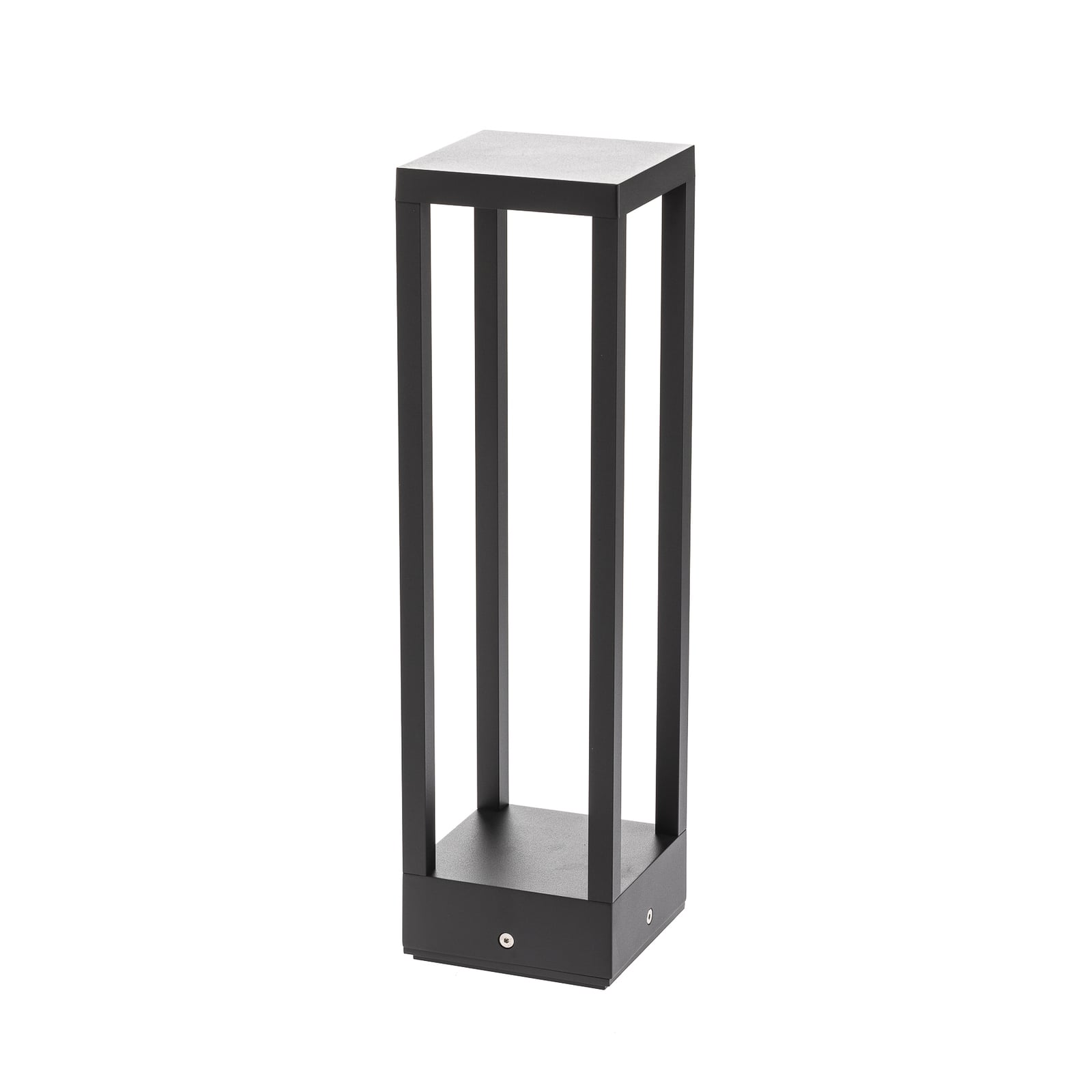 LED stolpelampe Carlota antrasitt aluminium montert i hage
