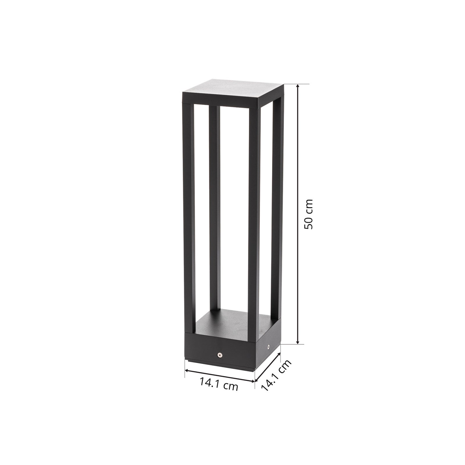 LED stolpelampe Carlota antrasitt aluminium oversikt