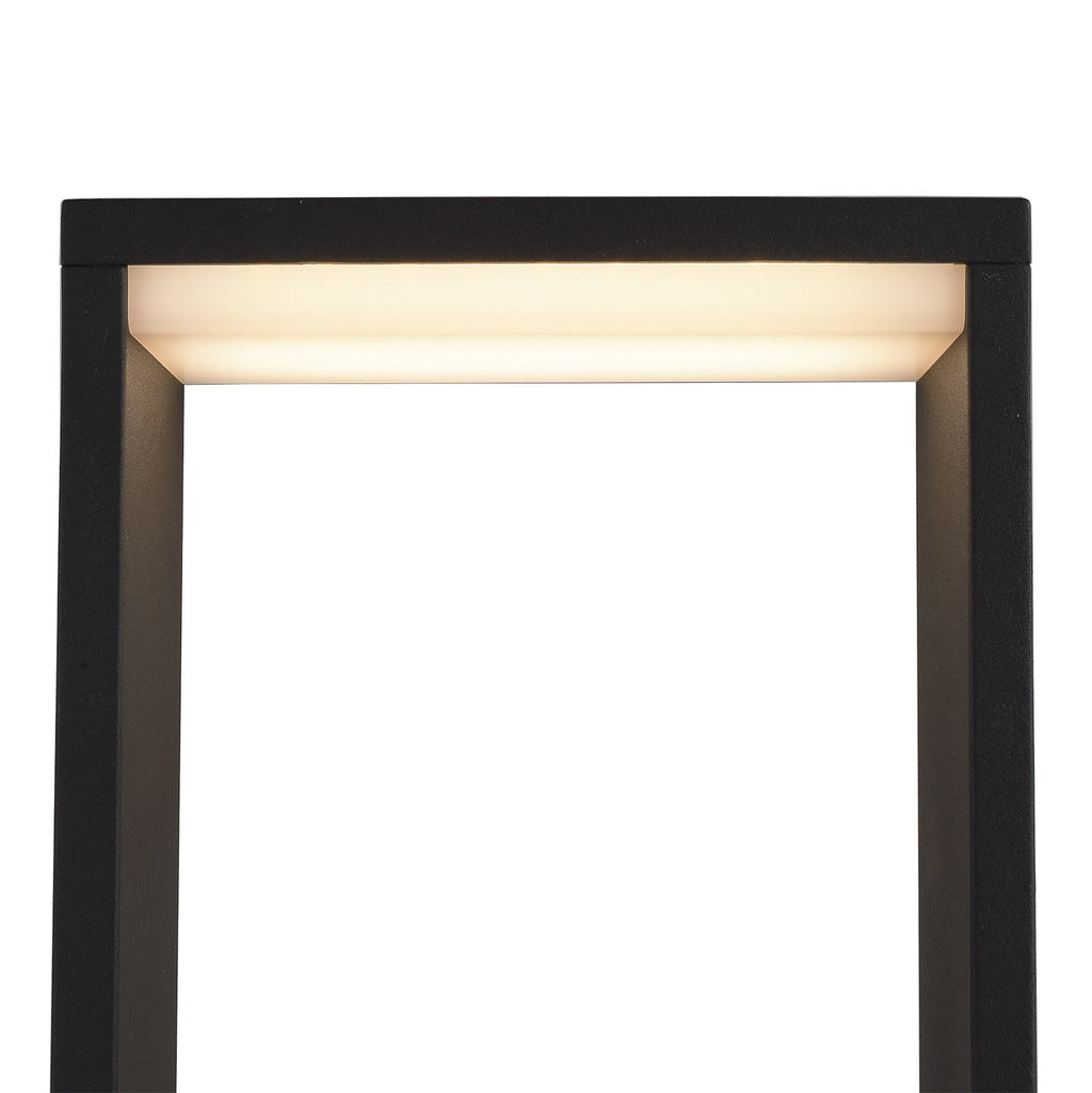 LED stolpelampe Cata IV antrasitt aluminium detalj av lyskilde
