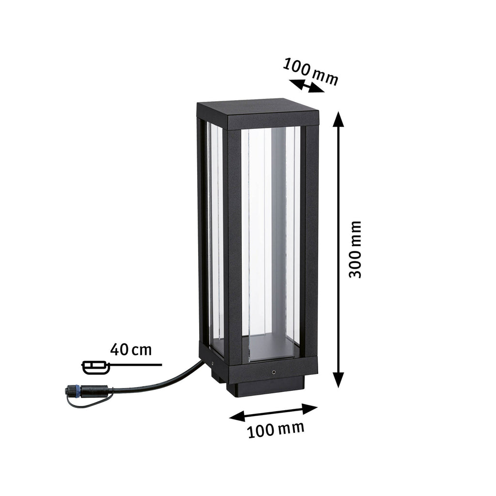 Detalj av LED stolpelampe Classic Lantern RGBW antrasitt IP44 - Paulmann