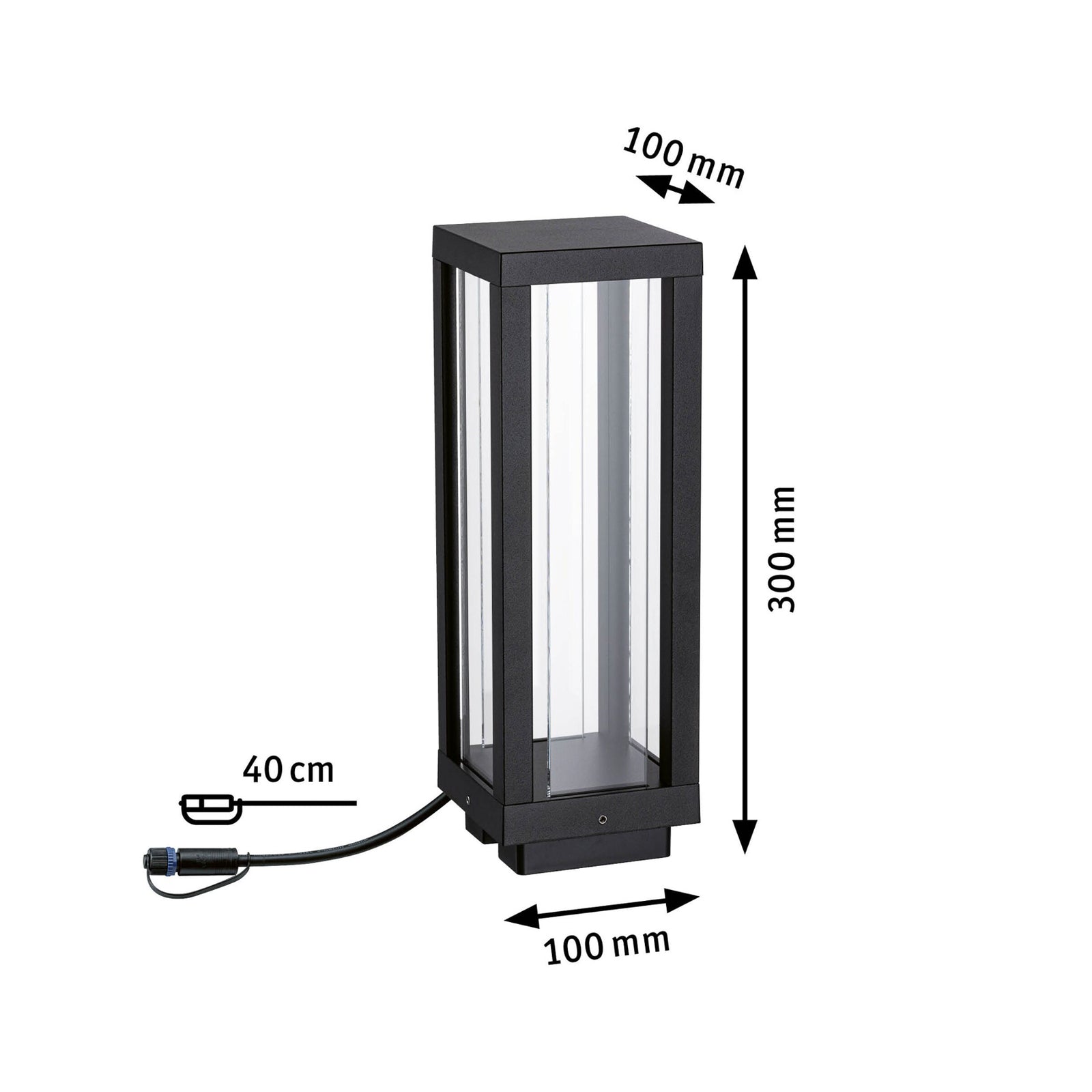 Detalj av LED stolpelampe Classic Lantern RGBW antrasitt IP44 - Paulmann