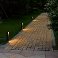 LED stolpelampe Combo svart aluminium 25 cm foran