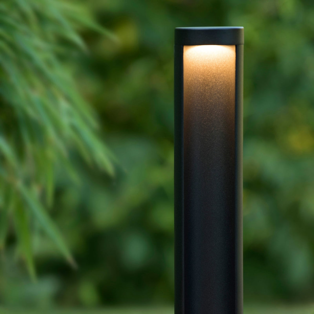 LED stolpelampe Combo sylinderform svart detalj
