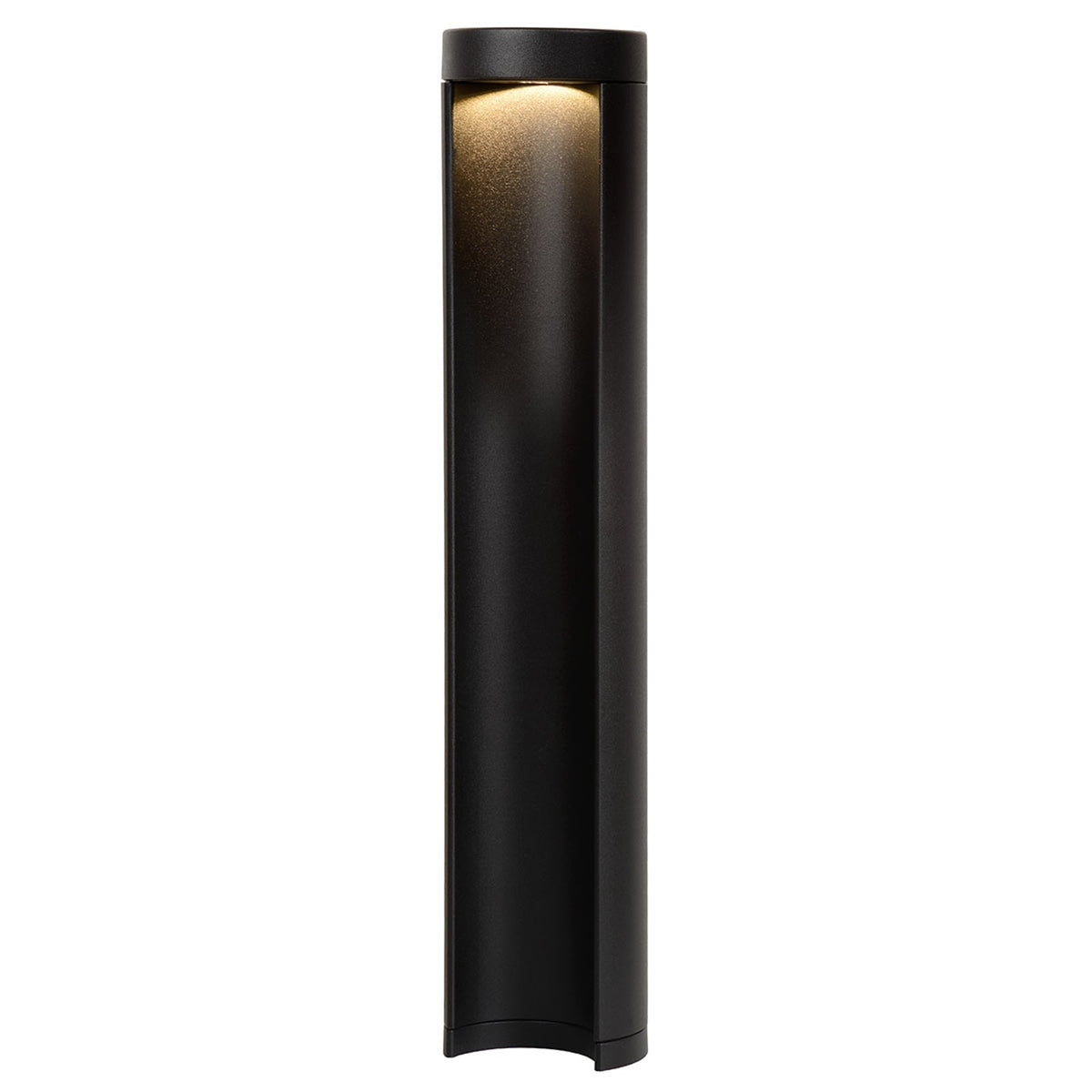 LED stolpelampe Combo sylinderform svart forfra