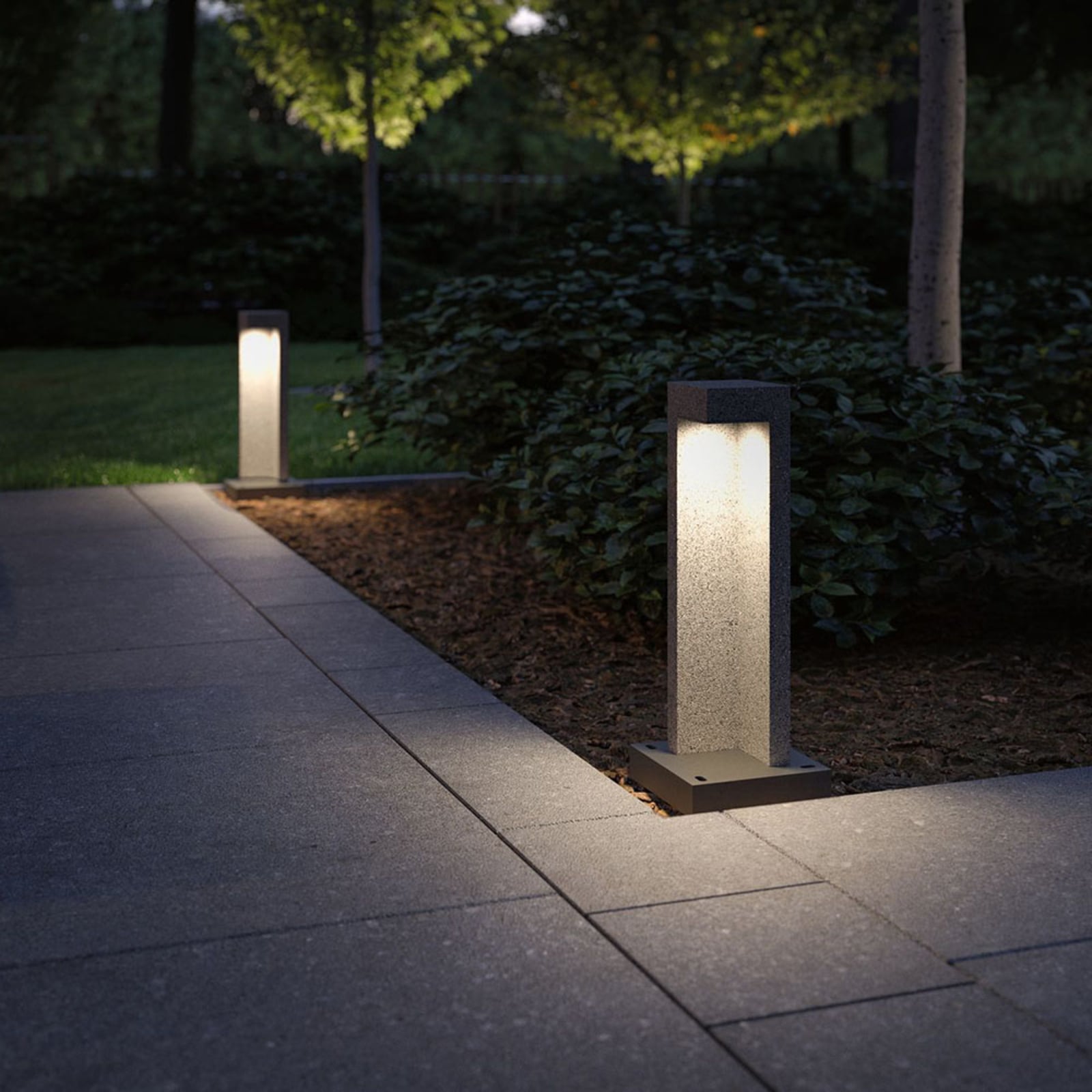 LED stolpelampe Concrea betong 45 cm IP65 bakside