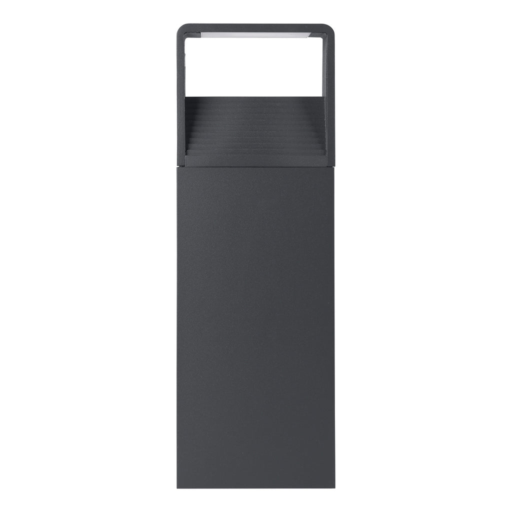 Montert LED stolpelampe Doninni 1 antrasitt 40 cm IP65 i hage