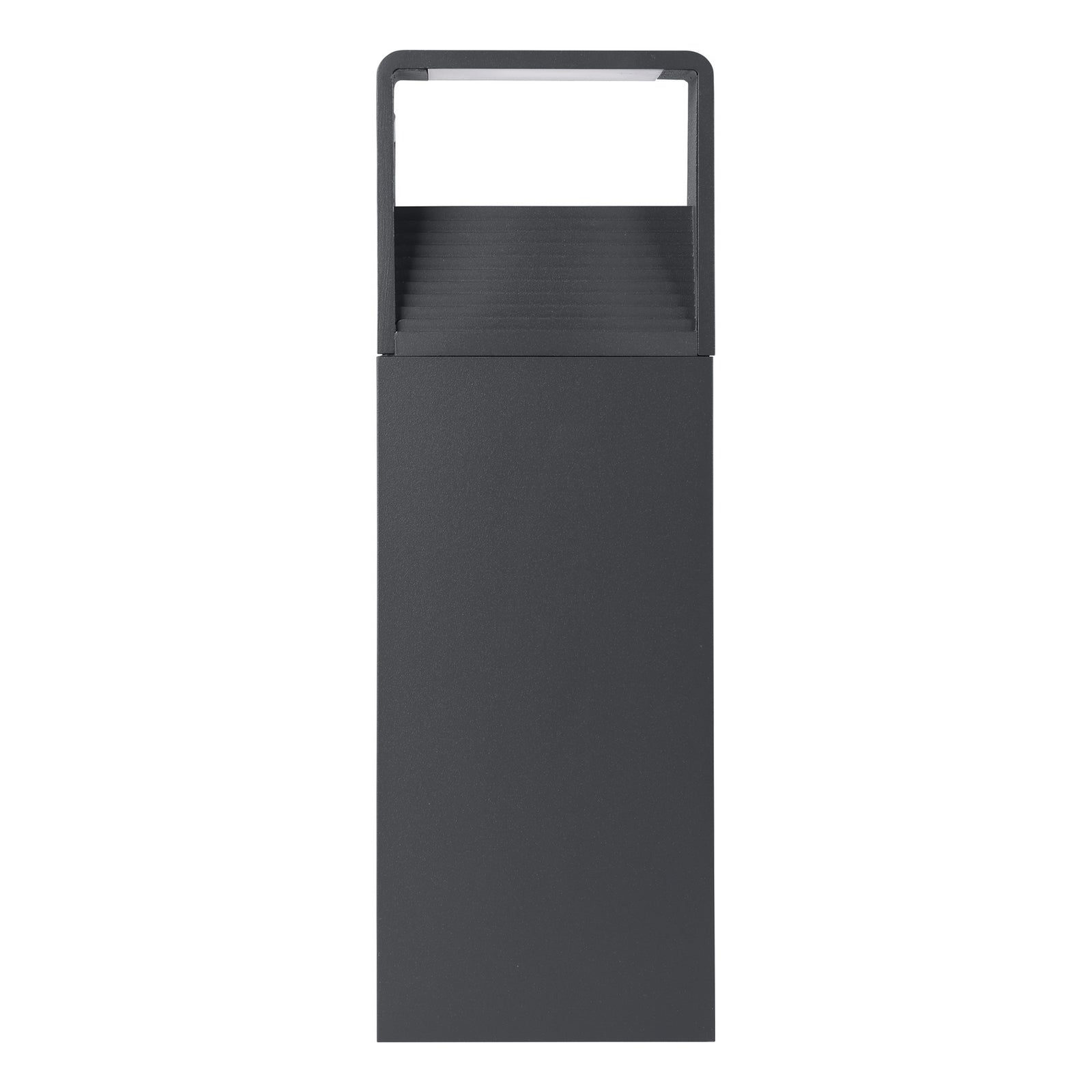 Montert LED stolpelampe Doninni 1 antrasitt 40 cm IP65 i hage