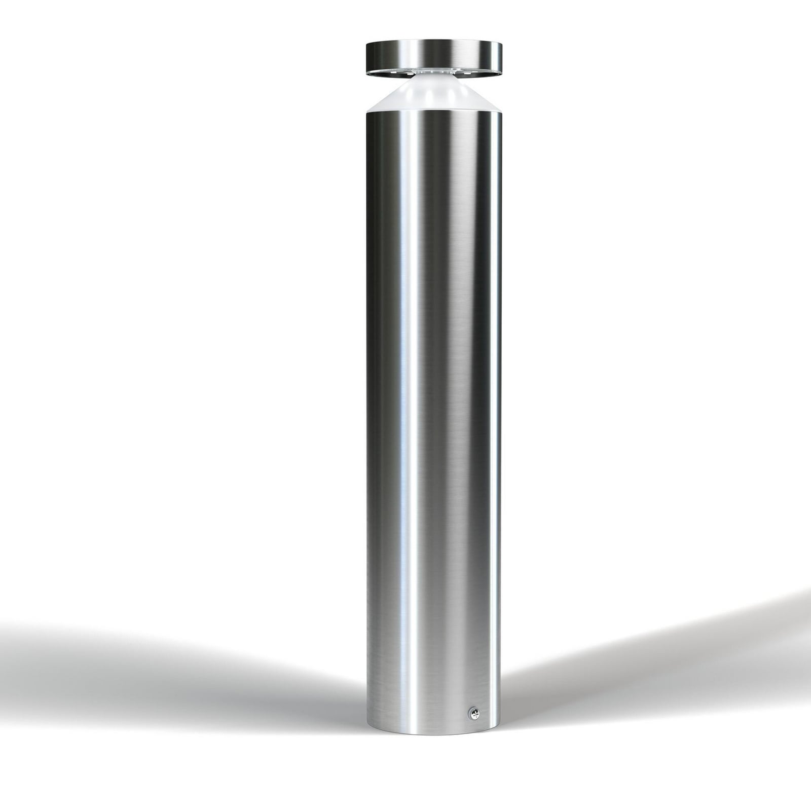 LED stolpelampe ENDURA STYLE CYLINDER rustfritt stål montert utendørs