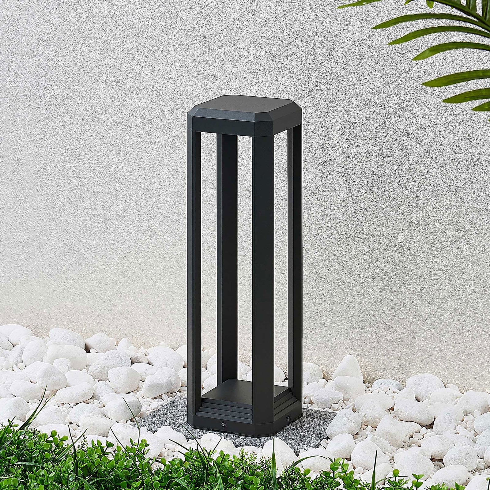 LED stolpelampe Fery antrasitt aluminium 50 cm IP65 bakside